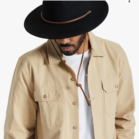 Brixton Men's Field Wide Brim Felt Fedora Hat size M - Picture 3 of 12